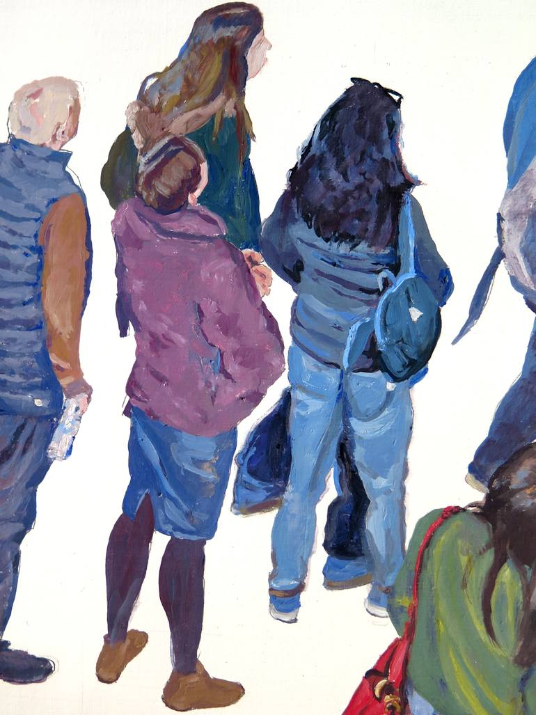 Original Figurative People Painting by Jesus Manuel Moreno