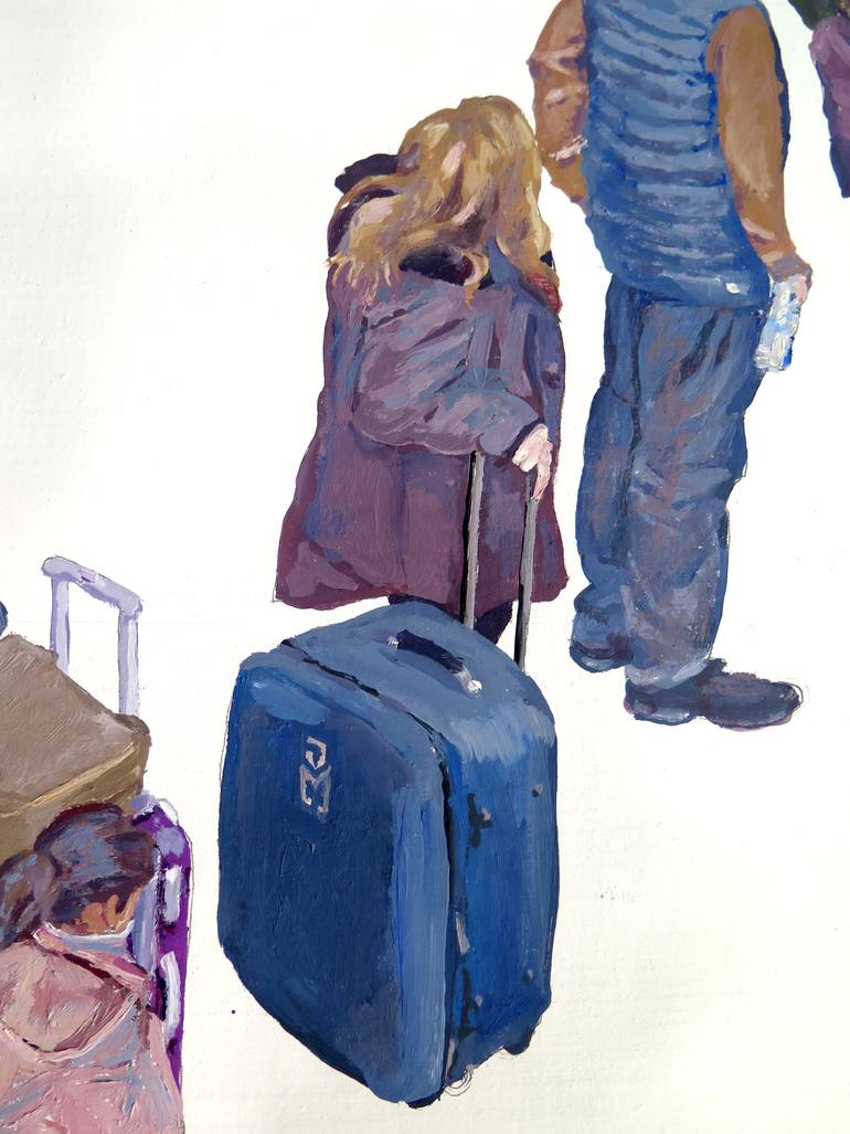 Original Figurative People Painting by Jesus Manuel Moreno