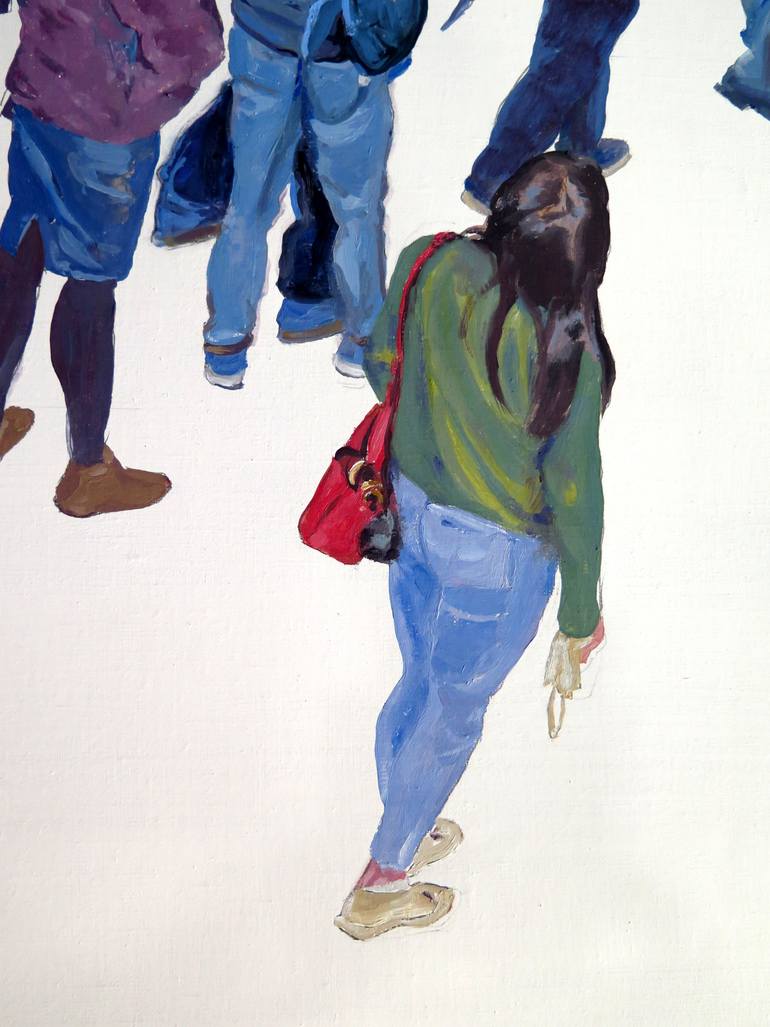Original Figurative People Painting by Jesus Manuel Moreno