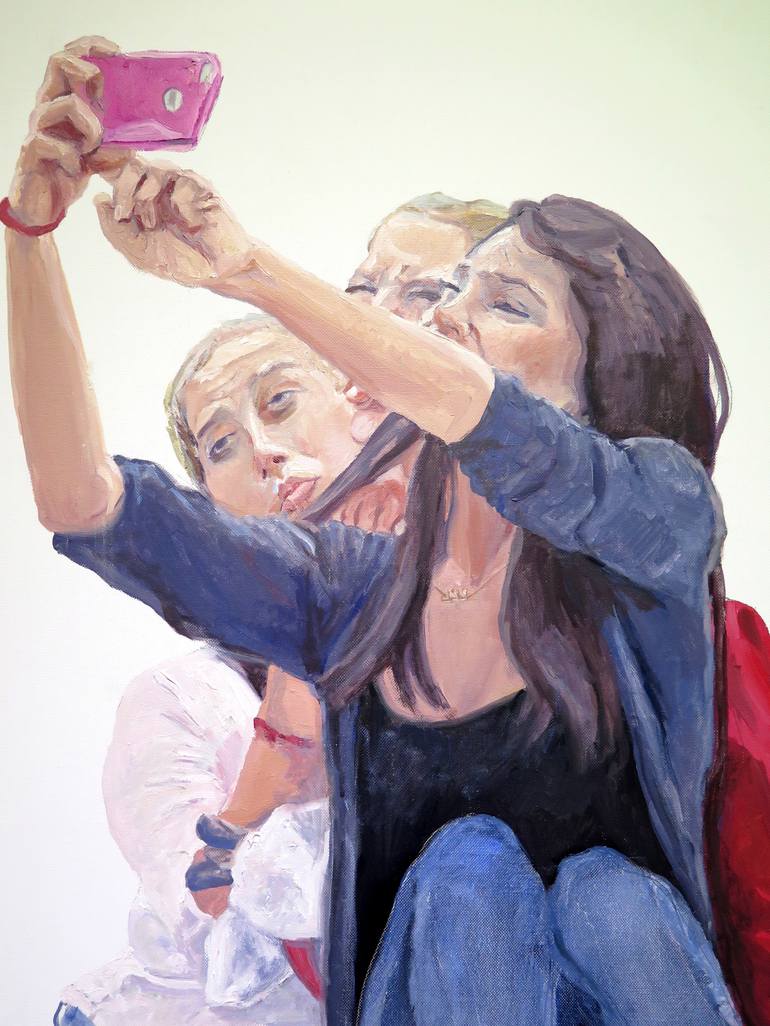 Original Realism People Painting by Jesus Manuel Moreno 