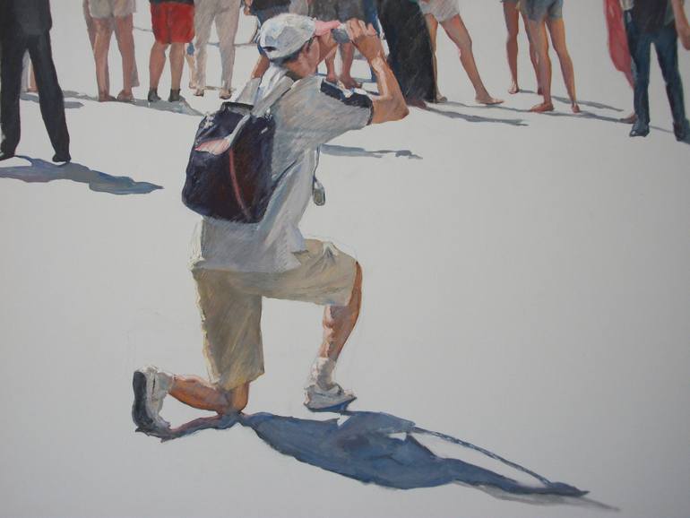 Original Figurative People Painting by Jesus Manuel Moreno