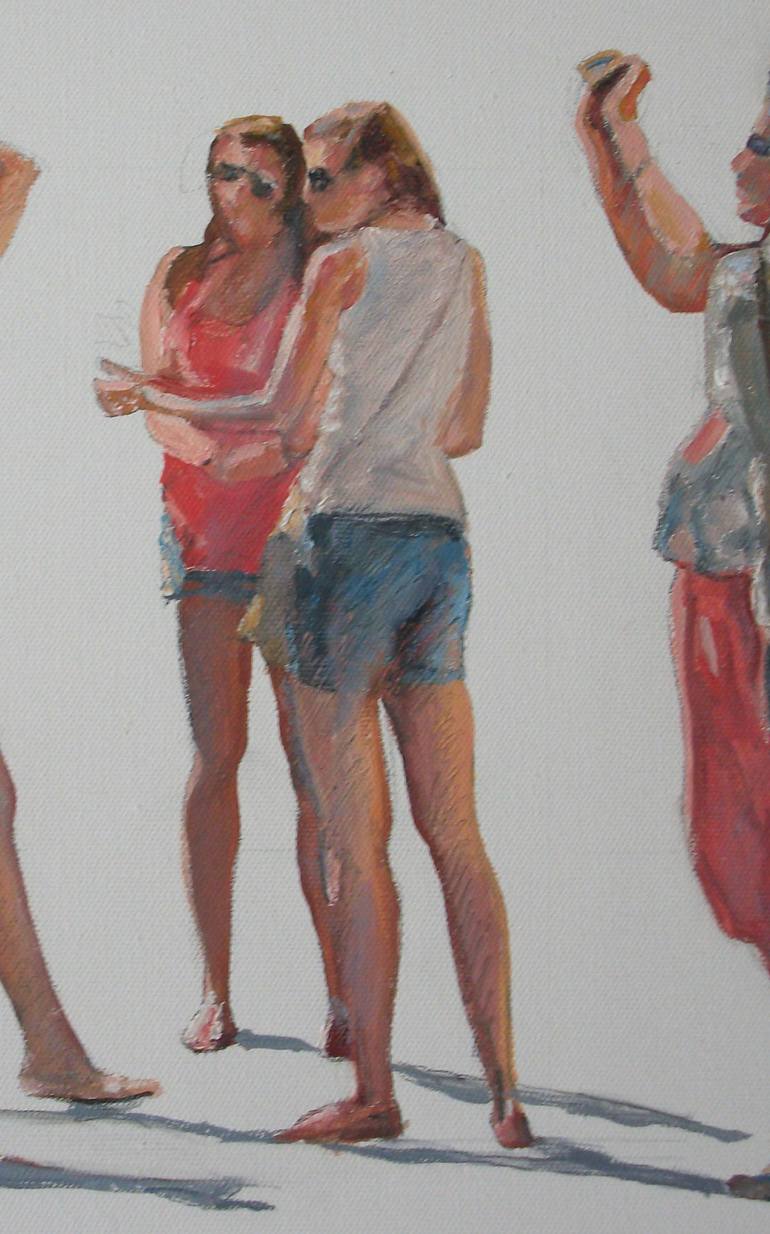 Original Figurative People Painting by Jesus Manuel Moreno