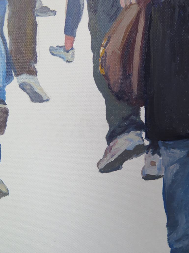 Original Figurative People Painting by Jesus Manuel Moreno