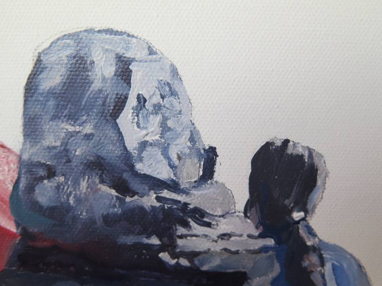 Original Figurative People Painting by Jesus Manuel Moreno