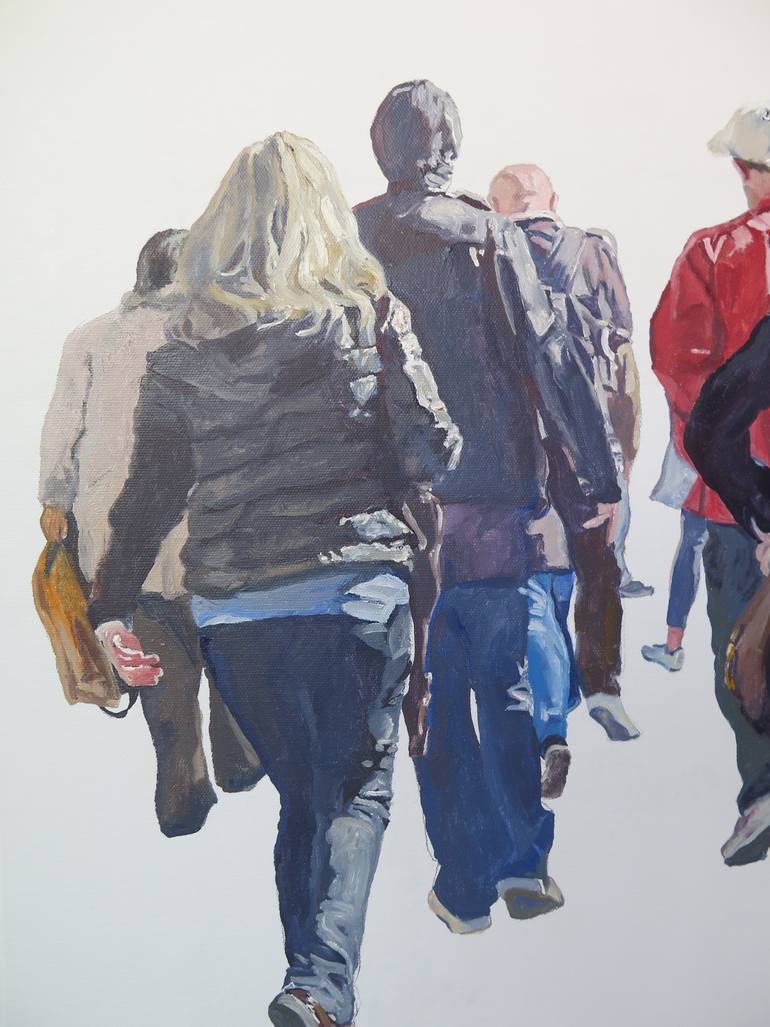 Original Figurative People Painting by Jesus Manuel Moreno
