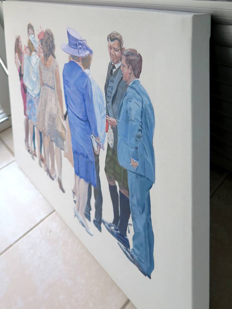 Original Figurative People Painting by Jesus Manuel Moreno