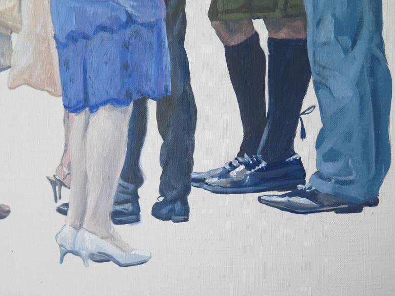 Original Figurative People Painting by Jesus Manuel Moreno