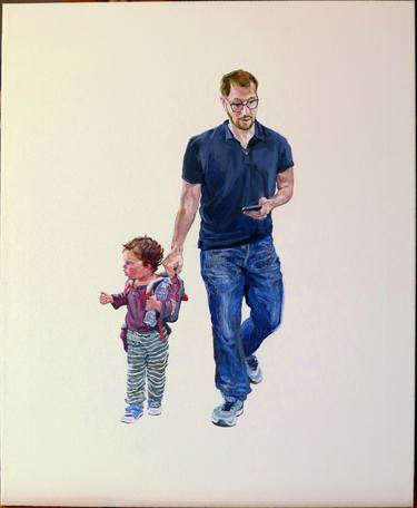 Print of Figurative Family Paintings by Jesus Manuel Moreno