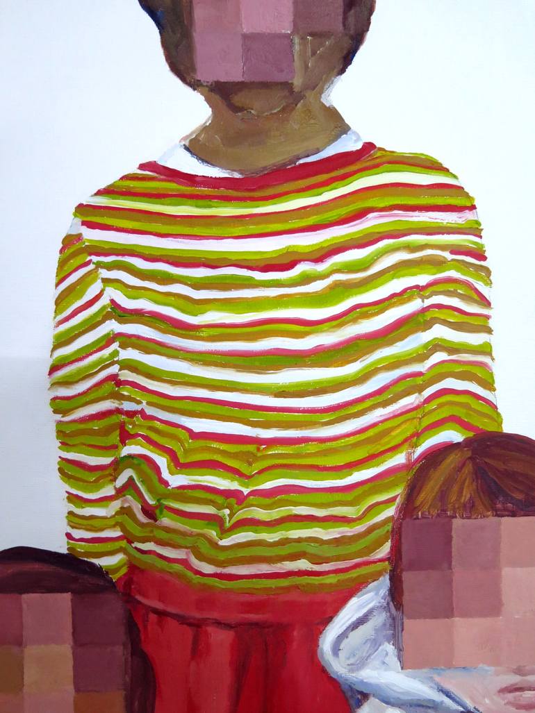 Original Figurative Family Painting by Jesus Manuel Moreno