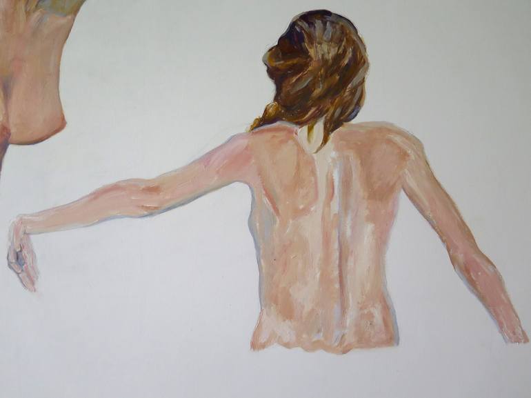 Original Naturalism Nude Painting by Jesus Manuel Moreno 