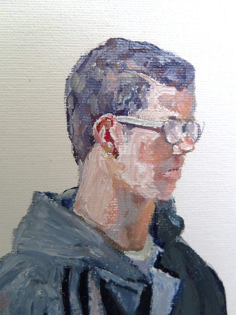 Original Figurative People Painting by Jesus Manuel Moreno