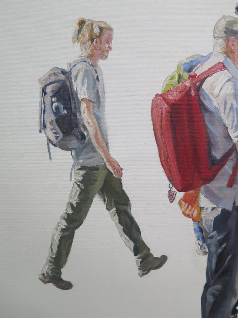 Original Figurative People Painting by Jesus Manuel Moreno