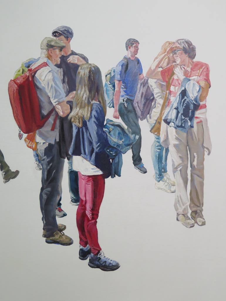 Original Figurative People Painting by Jesus Manuel Moreno