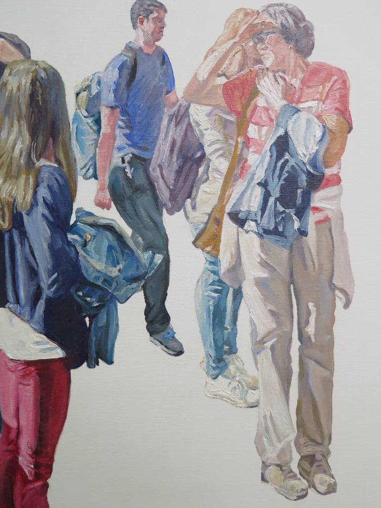 Original Figurative People Painting by Jesus Manuel Moreno