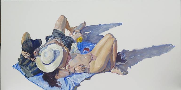 Print of Figurative Love Paintings by Jesus Manuel Moreno 