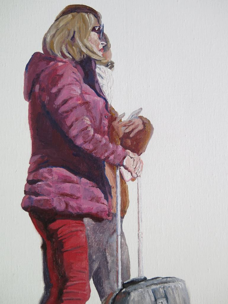 Original Figurative People Painting by Jesus Manuel Moreno 