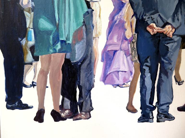 Original Figurative People Painting by Jesus Manuel Moreno 