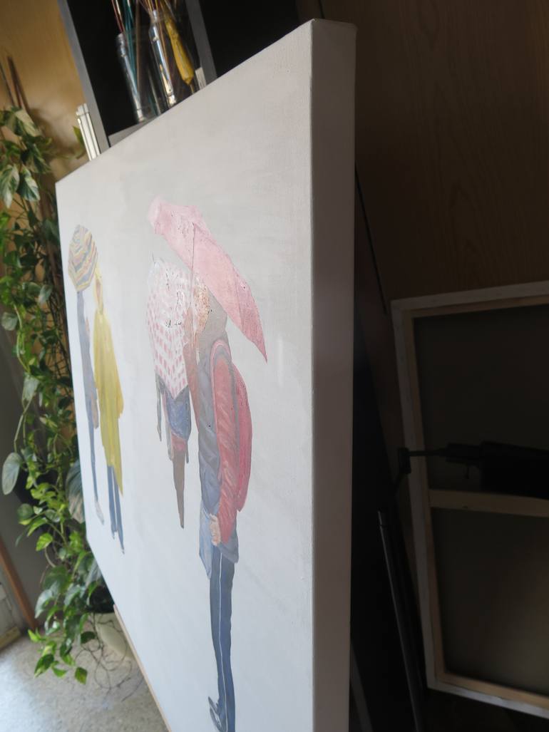 Original Figurative People Painting by Jesus Manuel Moreno