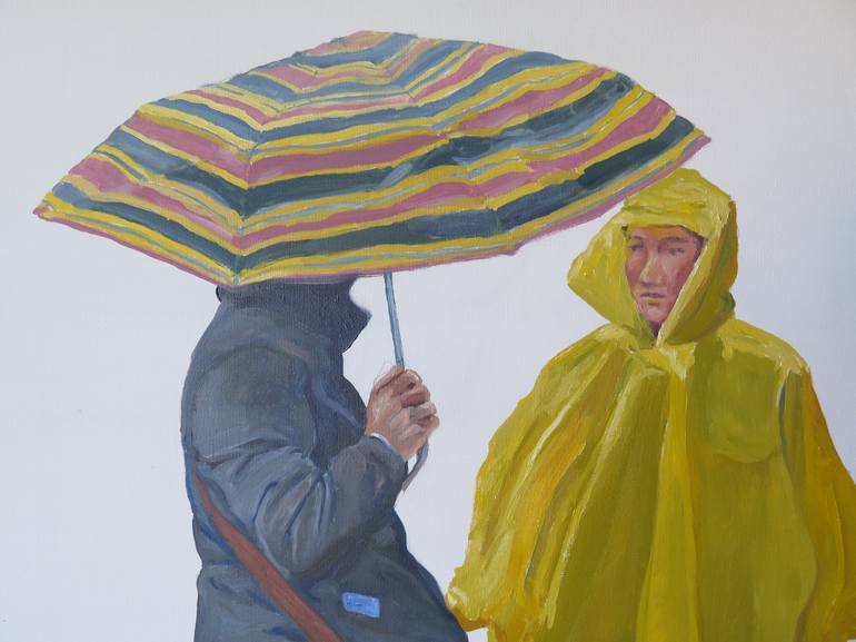 Original Figurative People Painting by Jesus Manuel Moreno