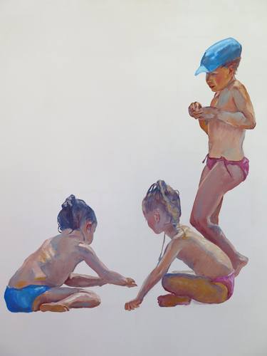 Print of Figurative Children Paintings by Jesus Manuel Moreno 