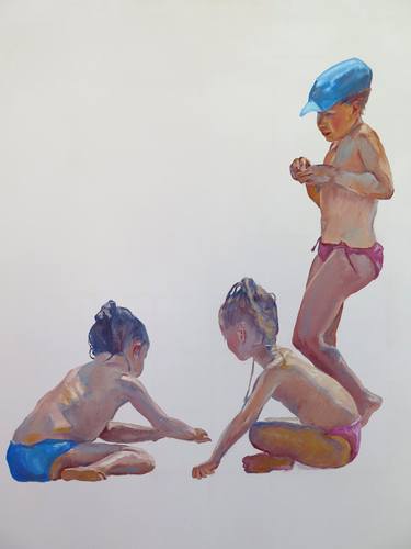 Print of Figurative Children Paintings by Jesus Manuel Moreno