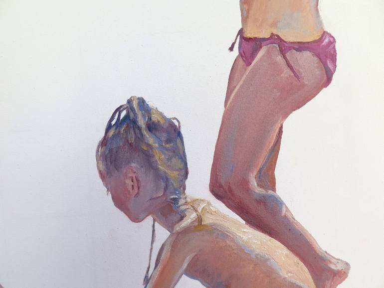 Original Figurative Children Painting by Jesus Manuel Moreno