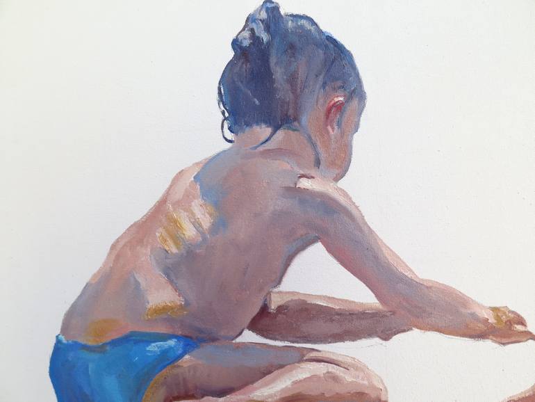 Original Figurative Children Painting by Jesus Manuel Moreno