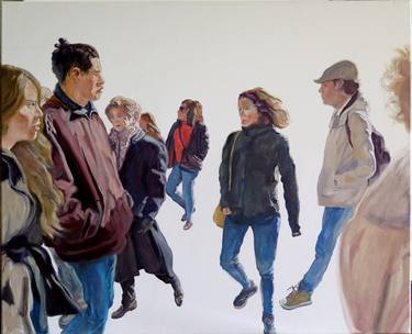 Print of People Paintings by Jesus Manuel Moreno