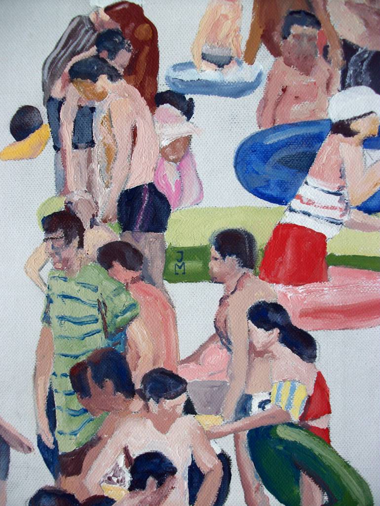 Original Figurative People Painting by Jesus Manuel Moreno