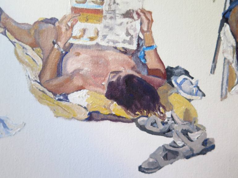 Original Figurative People Painting by Jesus Manuel Moreno