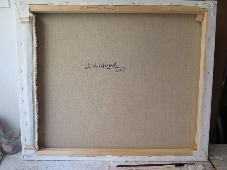 Original Figurative People Painting by Jesus Manuel Moreno