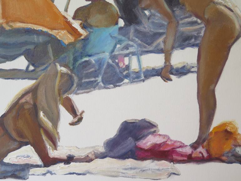 Original Figurative People Painting by Jesus Manuel Moreno
