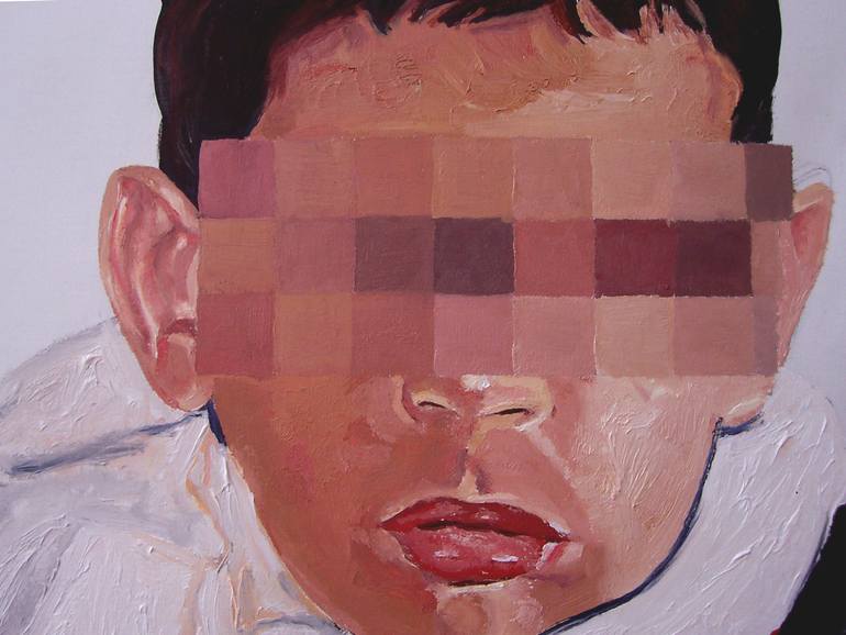 Original Conceptual Children Painting by Jesus Manuel Moreno