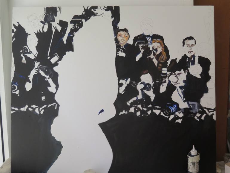 Original Documentary People Painting by Jesus Manuel Moreno