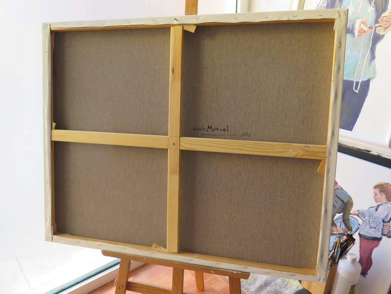 Original Documentary People Painting by Jesus Manuel Moreno