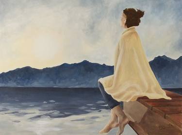 Print of Figurative Beach Paintings by Bev Smith Martin