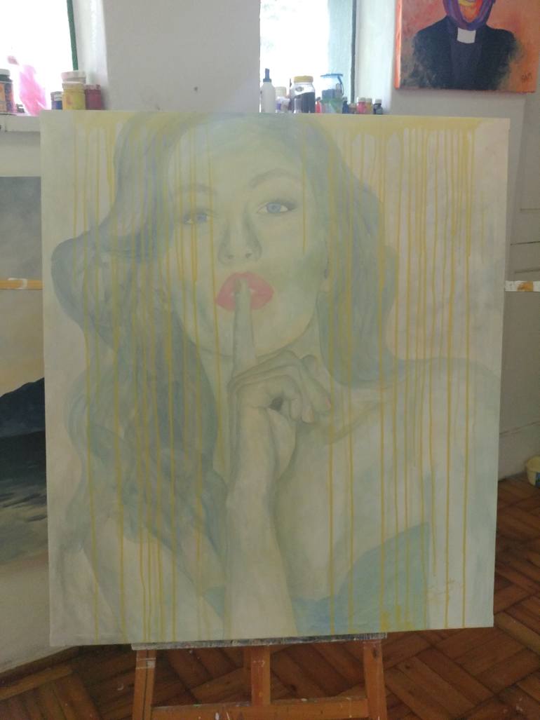 Original Art Deco People Painting by Bev Smith Martin