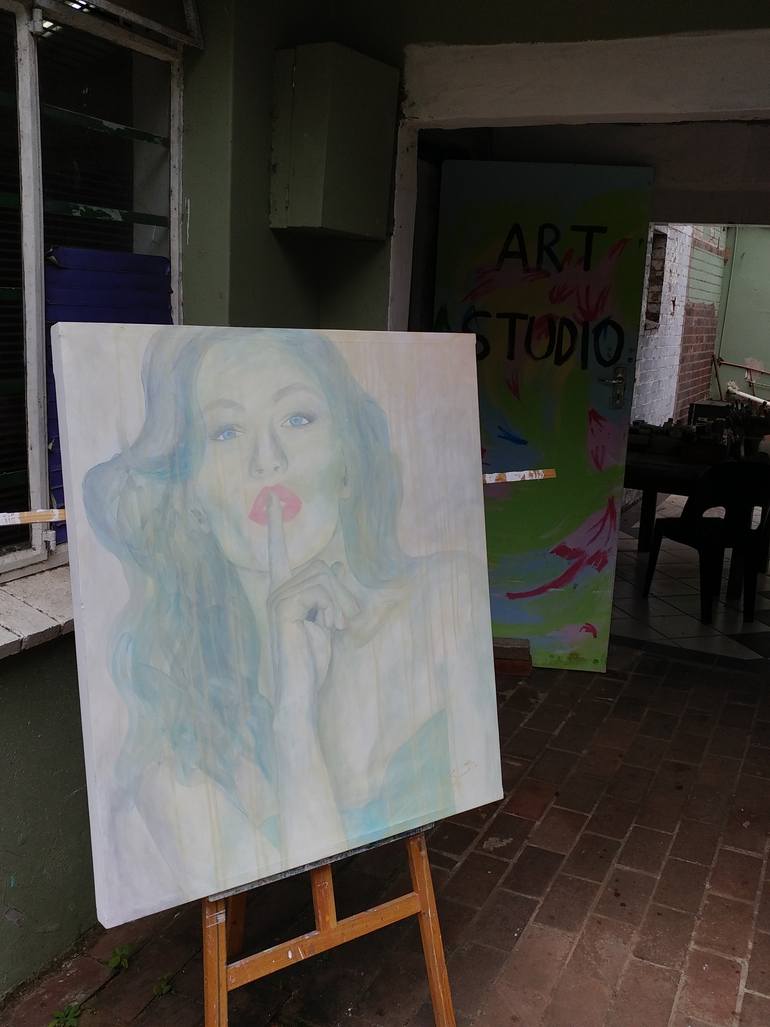 Original Art Deco People Painting by Bev Smith Martin