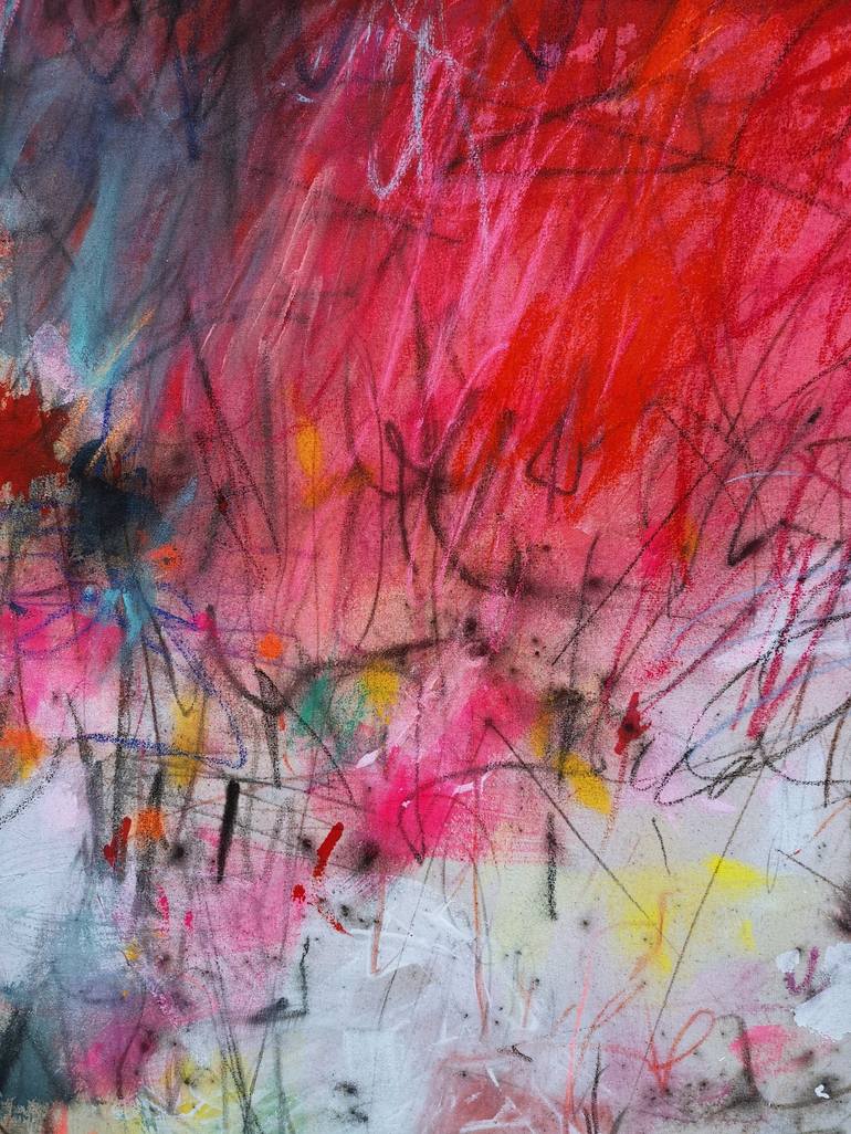 Original Abstract Expressionism Abstract Painting by Marie-José Domenjoz