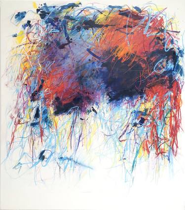 Original Abstract Expressionism Abstract Paintings by Marie-José Domenjoz