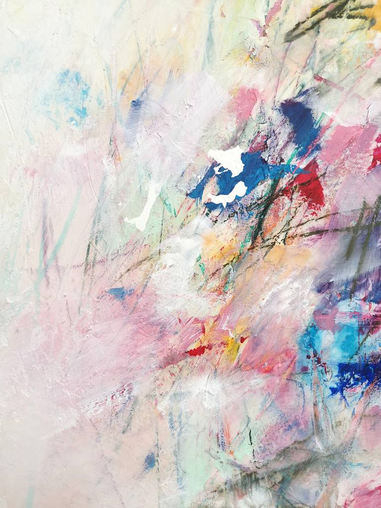 Original Abstract Expressionism Abstract Painting by Marie-José Domenjoz