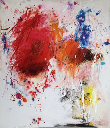 Original Abstract Expressionism Abstract Paintings by Marie-José Domenjoz