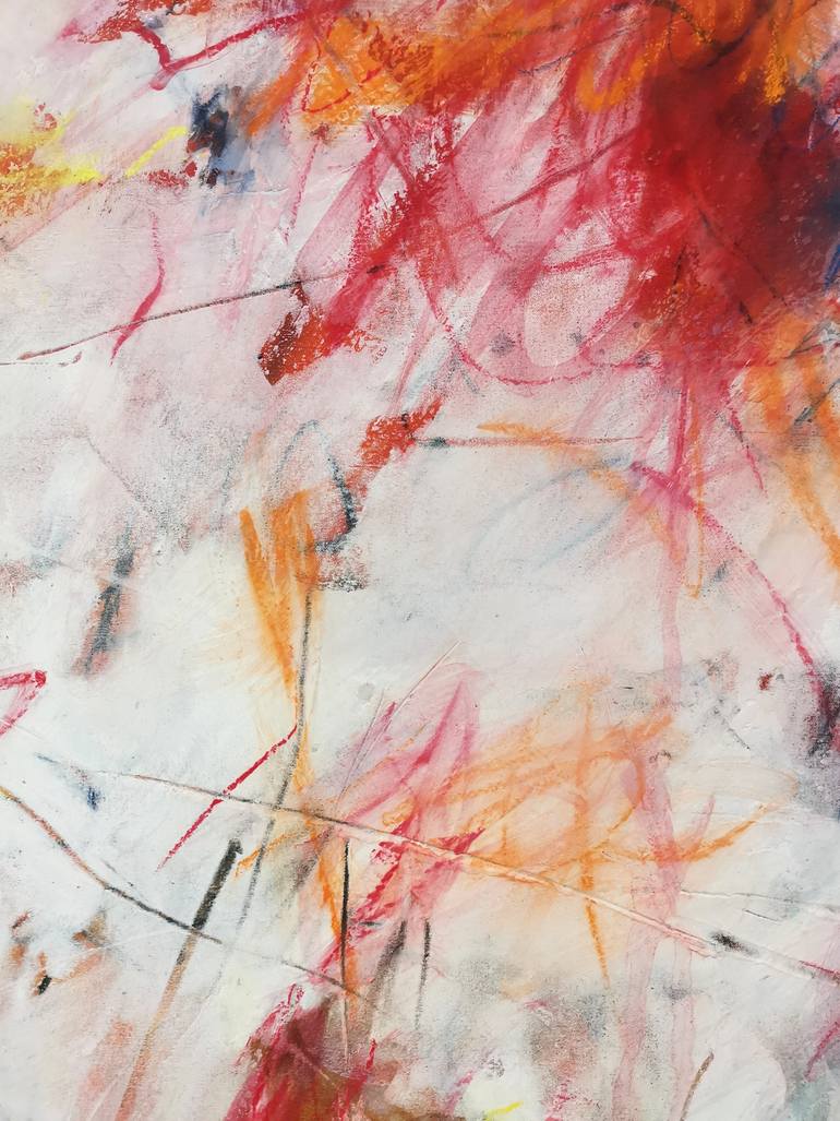 Original Abstract Expressionism Abstract Painting by Marie-José Domenjoz