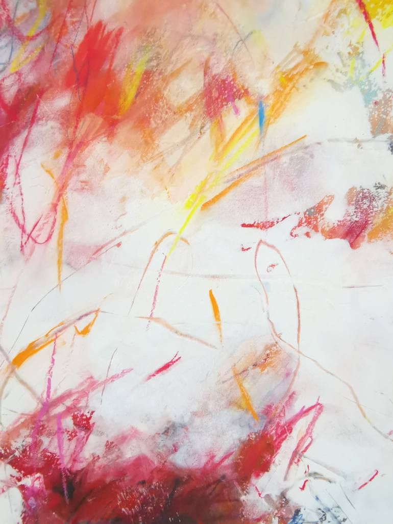 Original Abstract Expressionism Abstract Painting by Marie-José Domenjoz