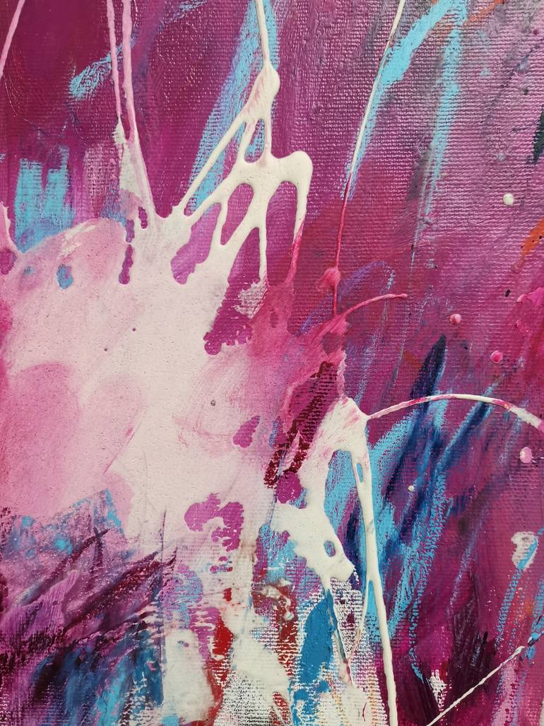 Original Abstract Expressionism Abstract Painting by Marie-José Domenjoz