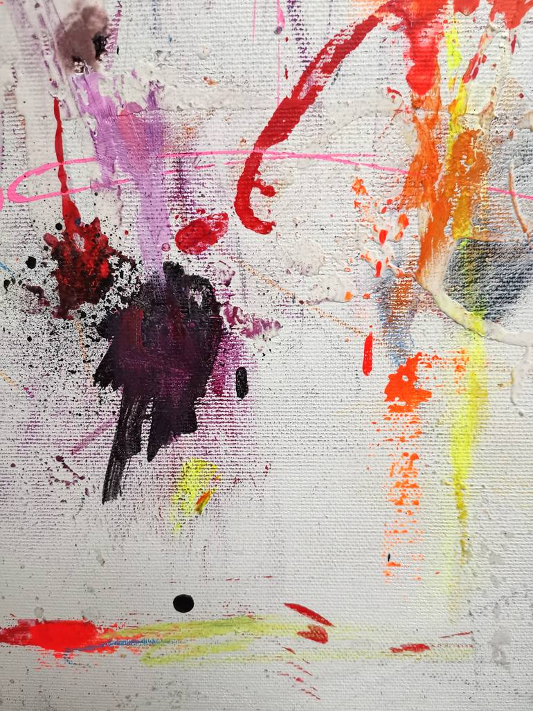 Original Abstract Expressionism Abstract Painting by Marie-José Domenjoz