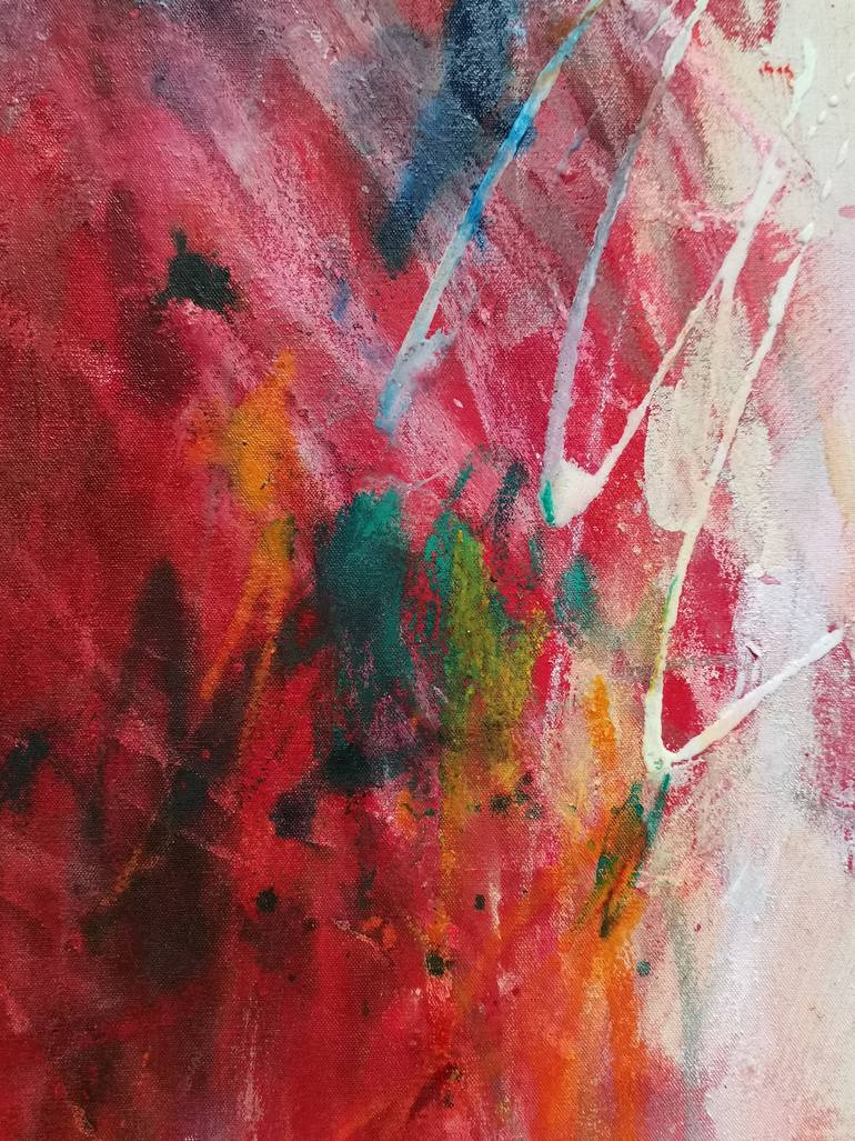 Original Abstract Expressionism Abstract Painting by Marie-José Domenjoz