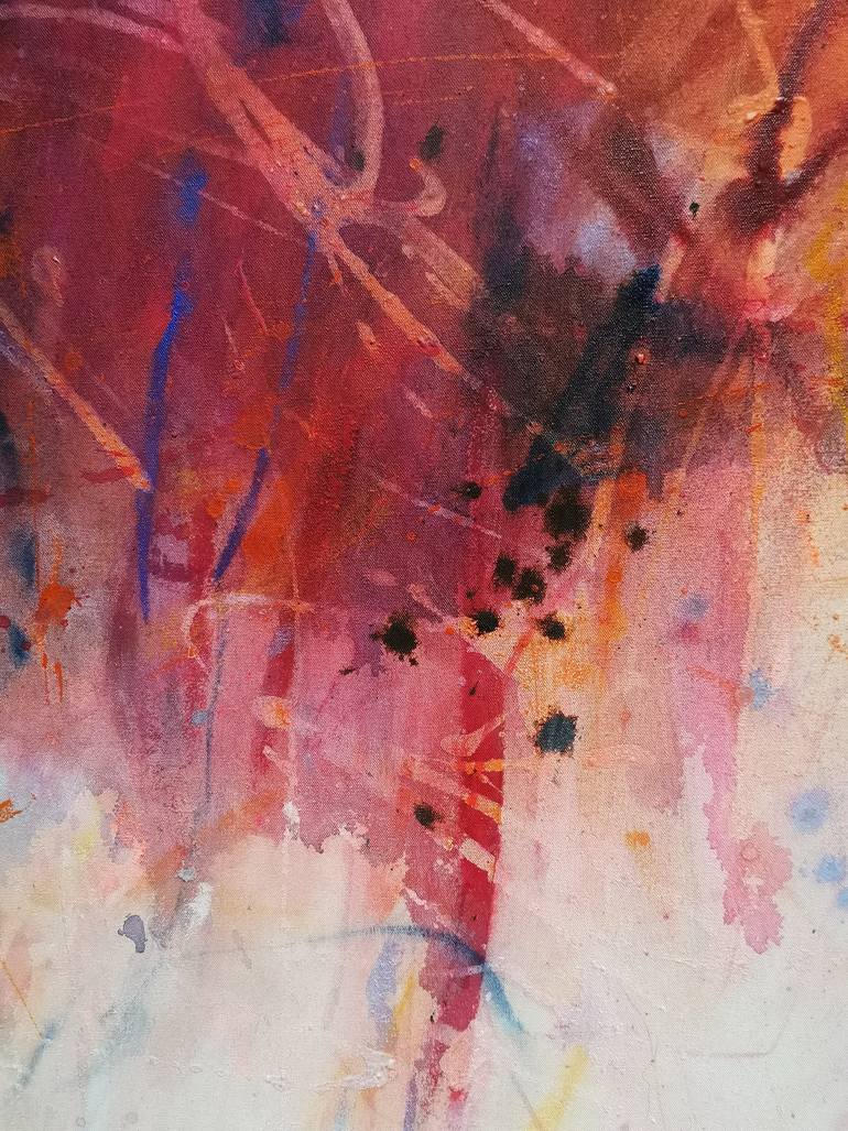 Original Abstract Expressionism Abstract Painting by Marie-José Domenjoz