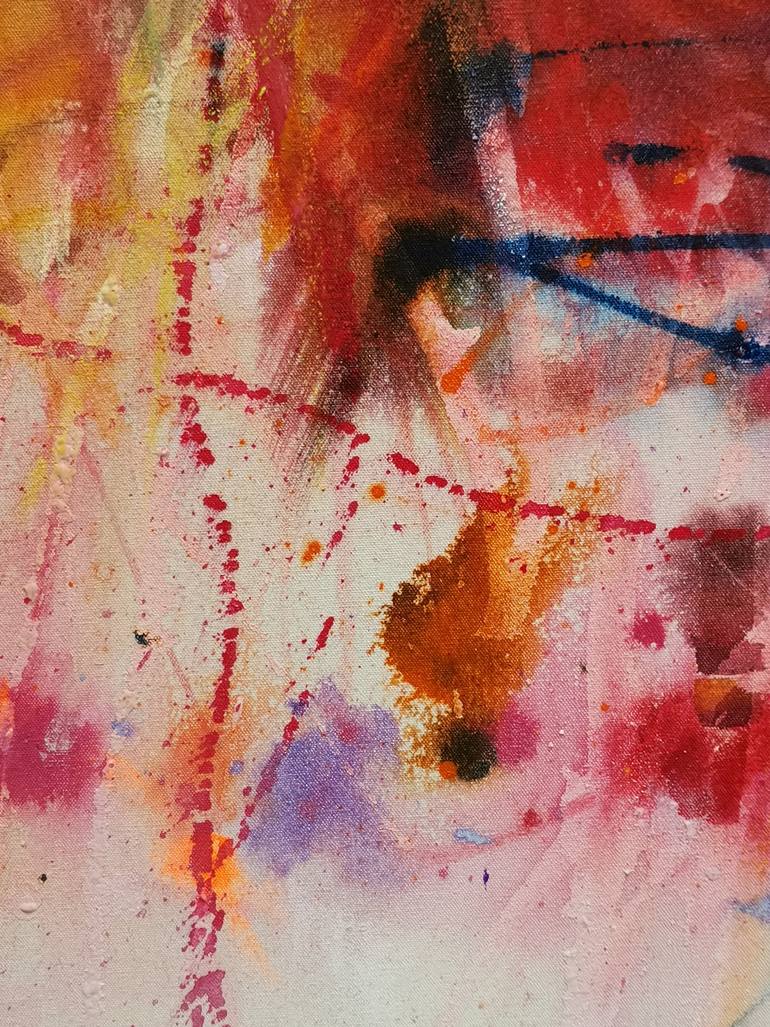 Original Abstract Expressionism Abstract Painting by Marie-José Domenjoz