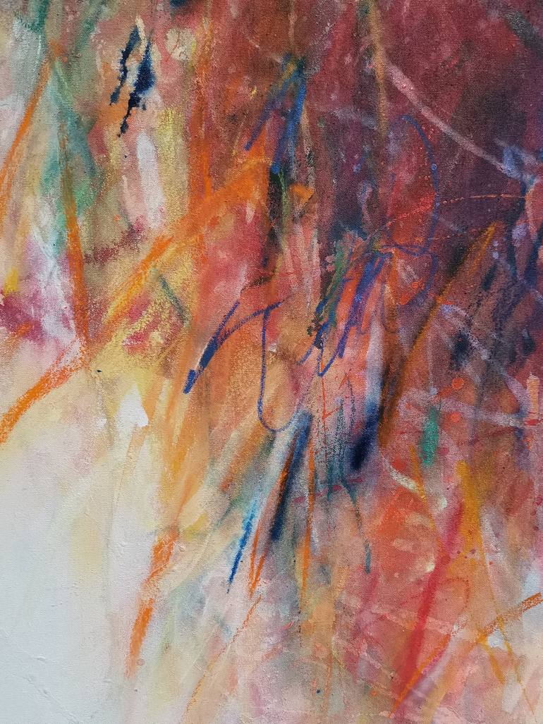 Original Abstract Expressionism Abstract Painting by Marie-José Domenjoz